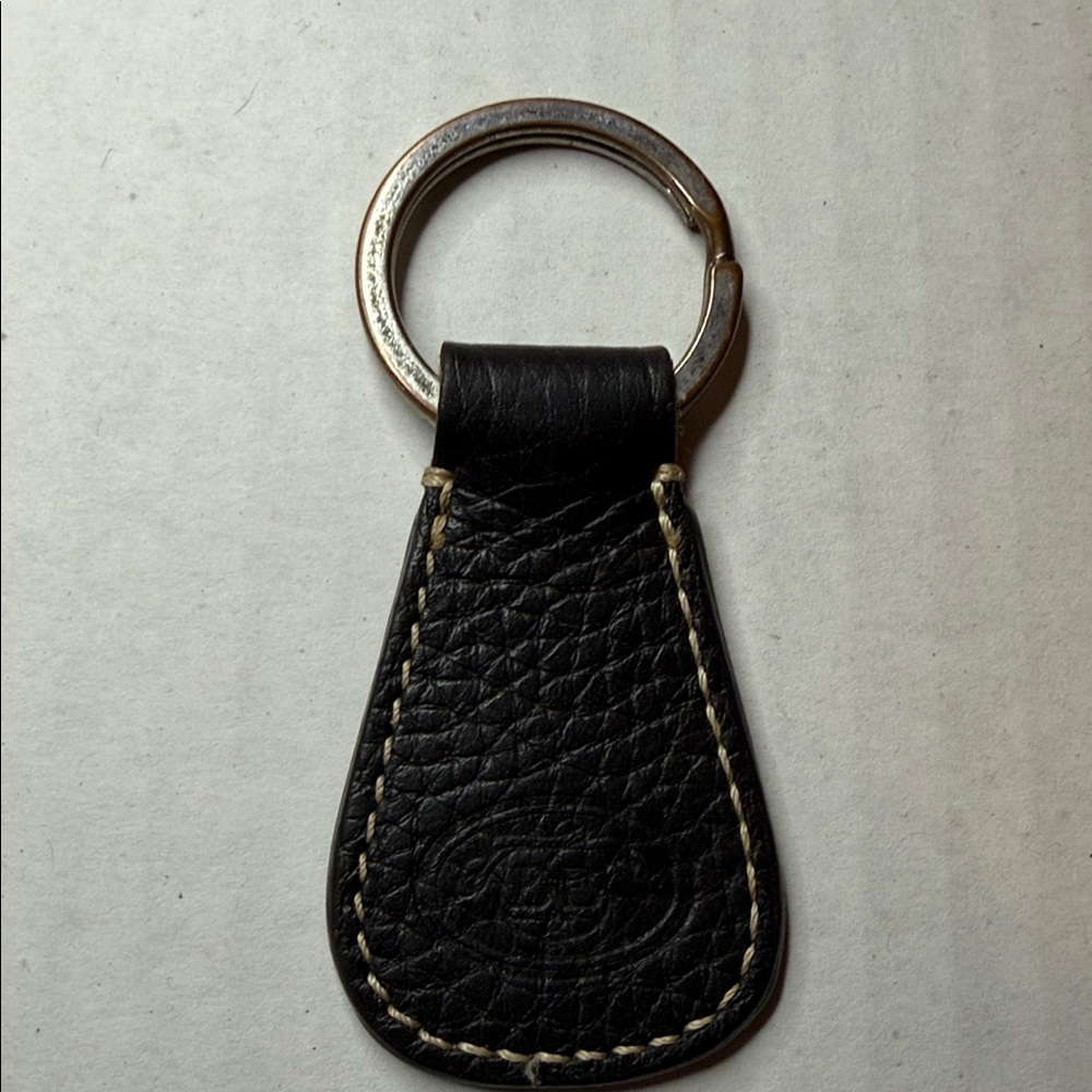 DOONEY & BOURKE BROWN LEATHER KEYCHAIN FOB